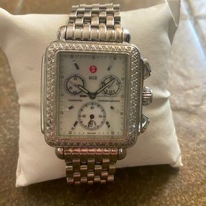 Michele Deco Diamond Chronograph watch